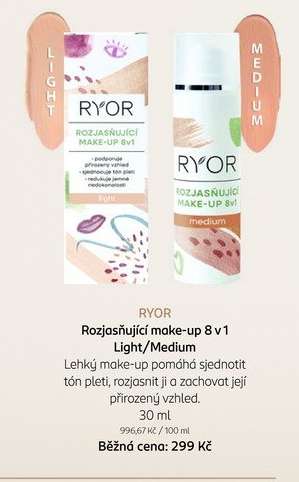 RYOR Rozjasňující make-up 8 v 1 Light/Medium