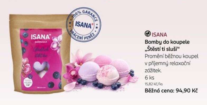 ISANA Bomby do koupele „Štěstí ti sluší“