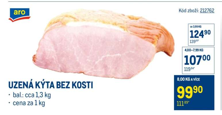 Uzená kýta bez kosti