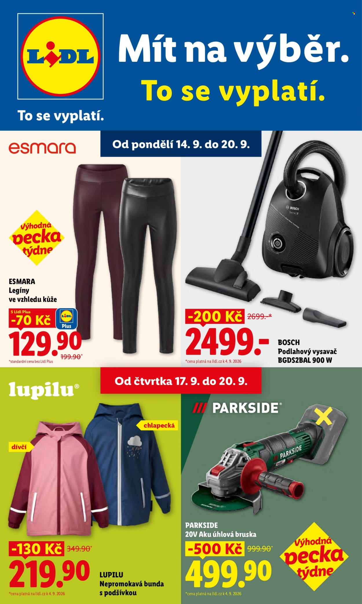 Leták Lidl - 14. 9. 2026 - 20. 9. 2026. Strana 1