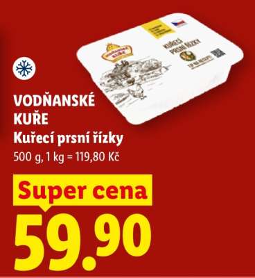 Vodňanské kuře Kuřecí prsní řízky,