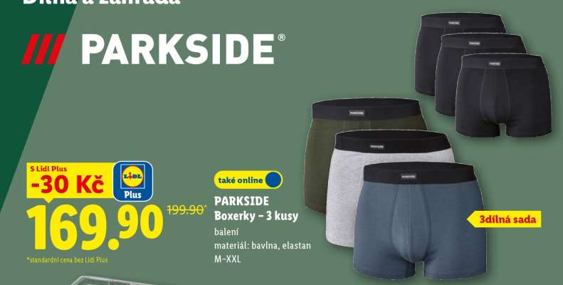 Parkside Boxerky – 3 kusy