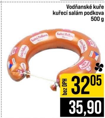 Vodňanské kuře kuřecí salám podkova