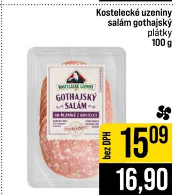 Kostelecké uzeniny salám gothajský plátky