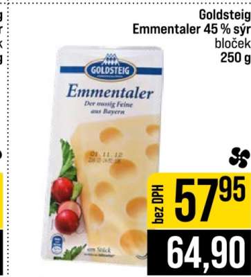 Goldsteig Emmentaler 45 % sýr bloček 250 g