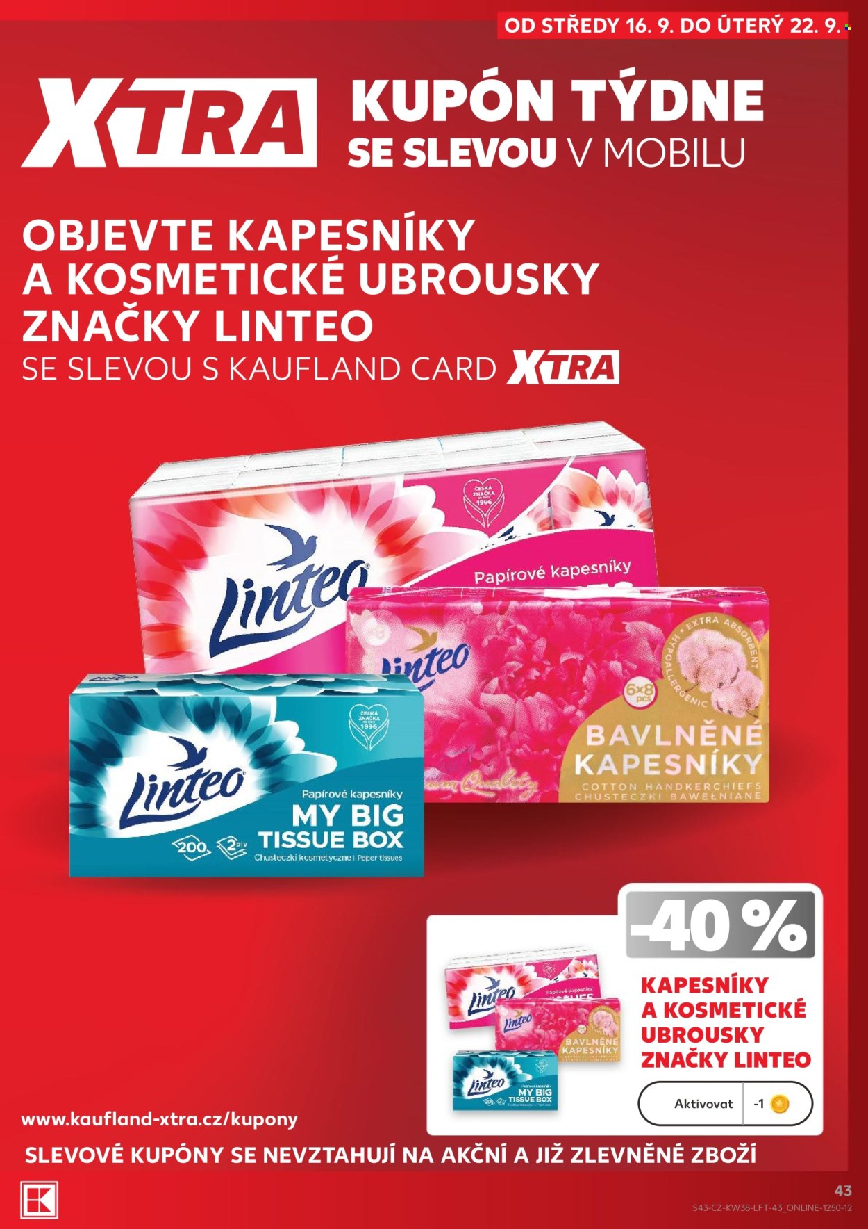 Leták Kaufland - 16. 9. 2026 - 22. 9. 2026. Strana 43