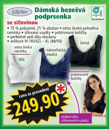 Dámská bezešvá podprsenka
