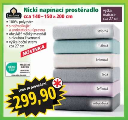 Nicki napínací prostěradlo