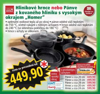 Hliníkové hrnce nebo Pánve z kovaného hliníku s vysokým okrajem „Homer“
