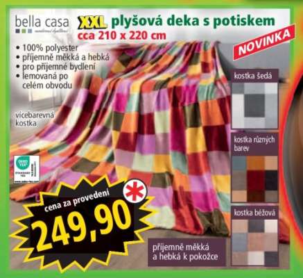 XXL plyšová deka s potiskem