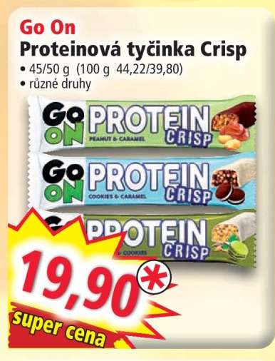 Go On Proteinová tyčinka Crisp