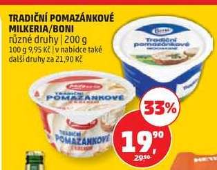 TRADIČNÍ POMAZÁNKOVÉ MILKERIA/BONI