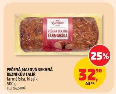 Pečená masová sekaná Řezníkův talíř