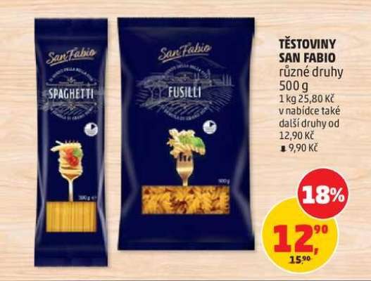 TĚSTOVINY SAN FABIO