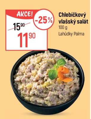 Chlebíčkový vlašský salát