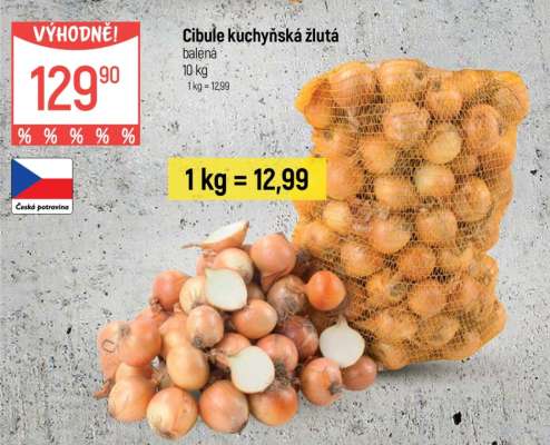 Cibule kuchyňská žlutá