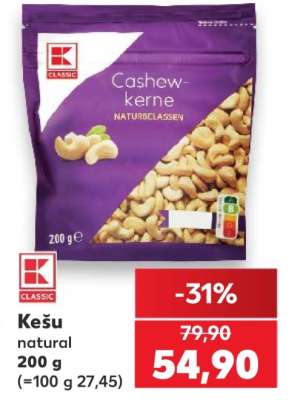 Kešu natural 200 g
