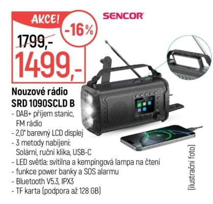 Nouzové rádio SRD 1090SCLD B