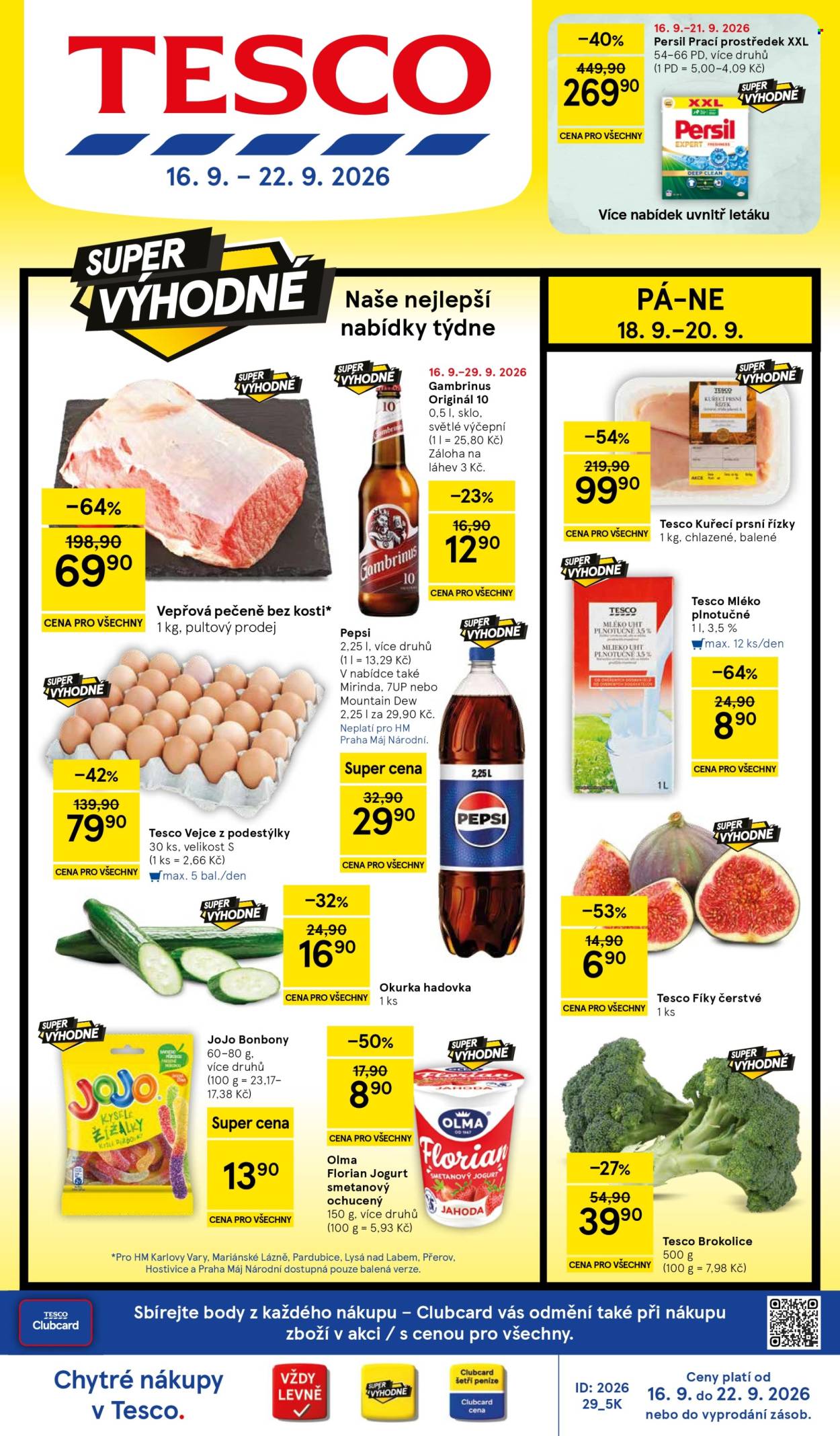 Leták TESCO - 16. 9. 2026 - 22. 9. 2026. Strana 1