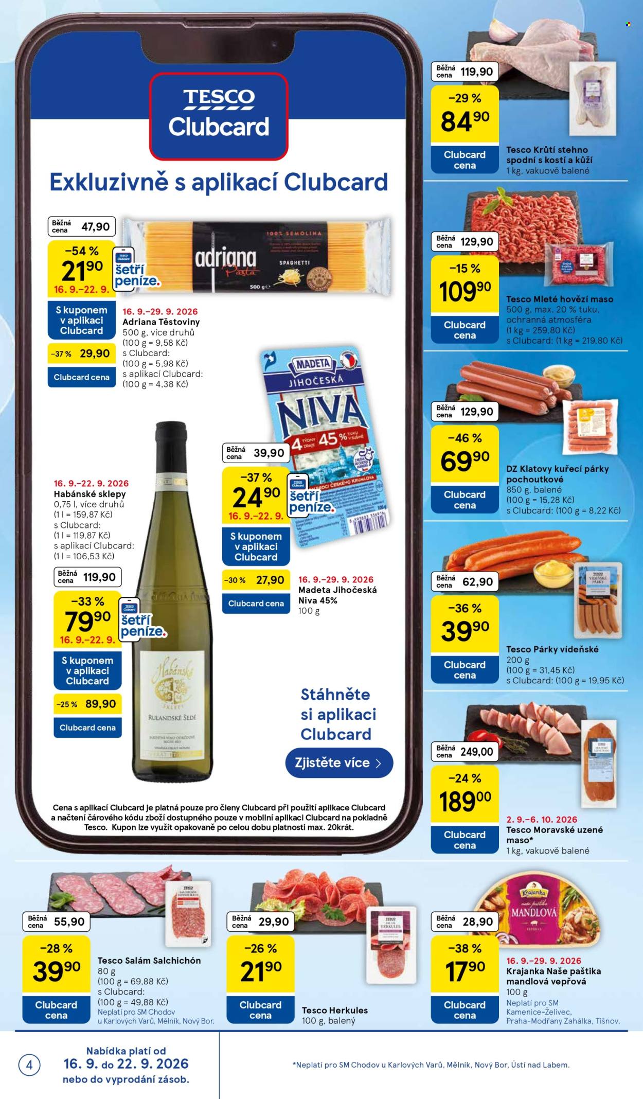 Leták TESCO supermarket - 16. 9. 2026 - 22. 9. 2026. Strana 4