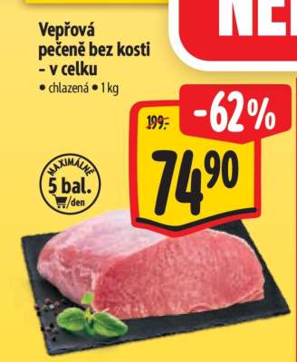 Vepřová pečeně bez kosti – v celku