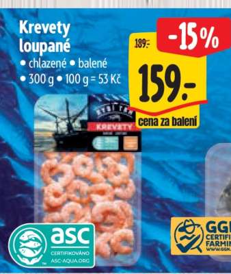 Krevety loupané