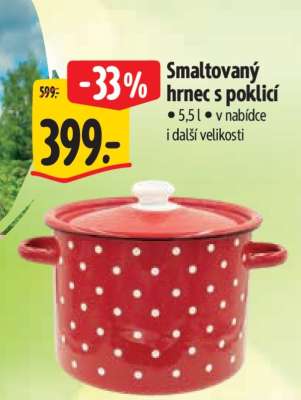 SMALTOVANÝ HRNEC S POKLICÍ