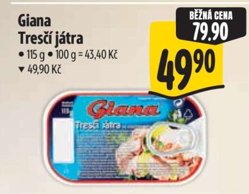 Giana Tresčí játra •