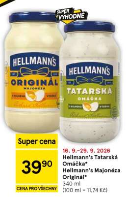 Hellmann's Tatarská omáčka Hellmann's Majonéza originál