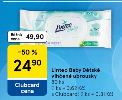 Linteo Baby dětské vlhčené ubrousky
