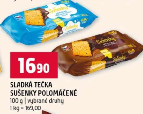 SLADKÁ TEČKA SUŠENKY POLOMÁČENÉ