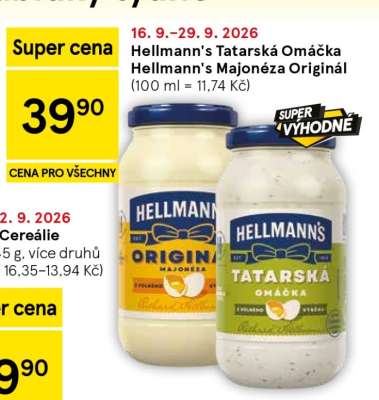 Hellmann's Tatarská omáčka Hellmann's Majonéza originál