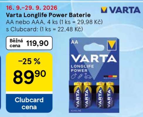 Varta Longlife Power Baterie