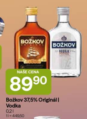 Božkov 37,5% Originál I Vodka