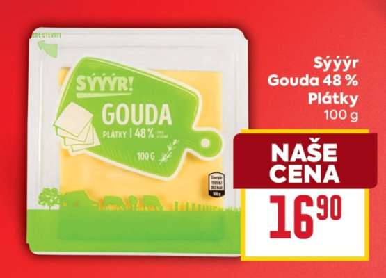 Sýýýr Gouda 48% Plátky