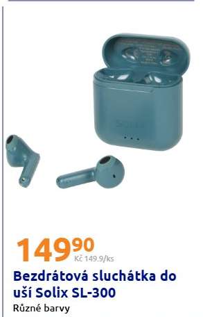 Bezdrátová sluchátka do uší Solix SL-300