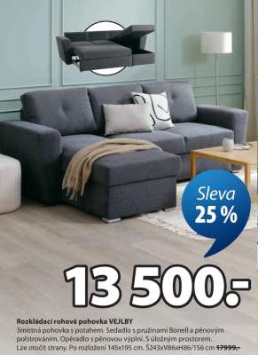 ROZKLÁDACÍ ROHOVÁ POHOVKA VEJLBY