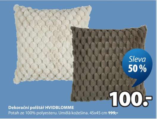 Dekorační polštář HVIDBLOMME