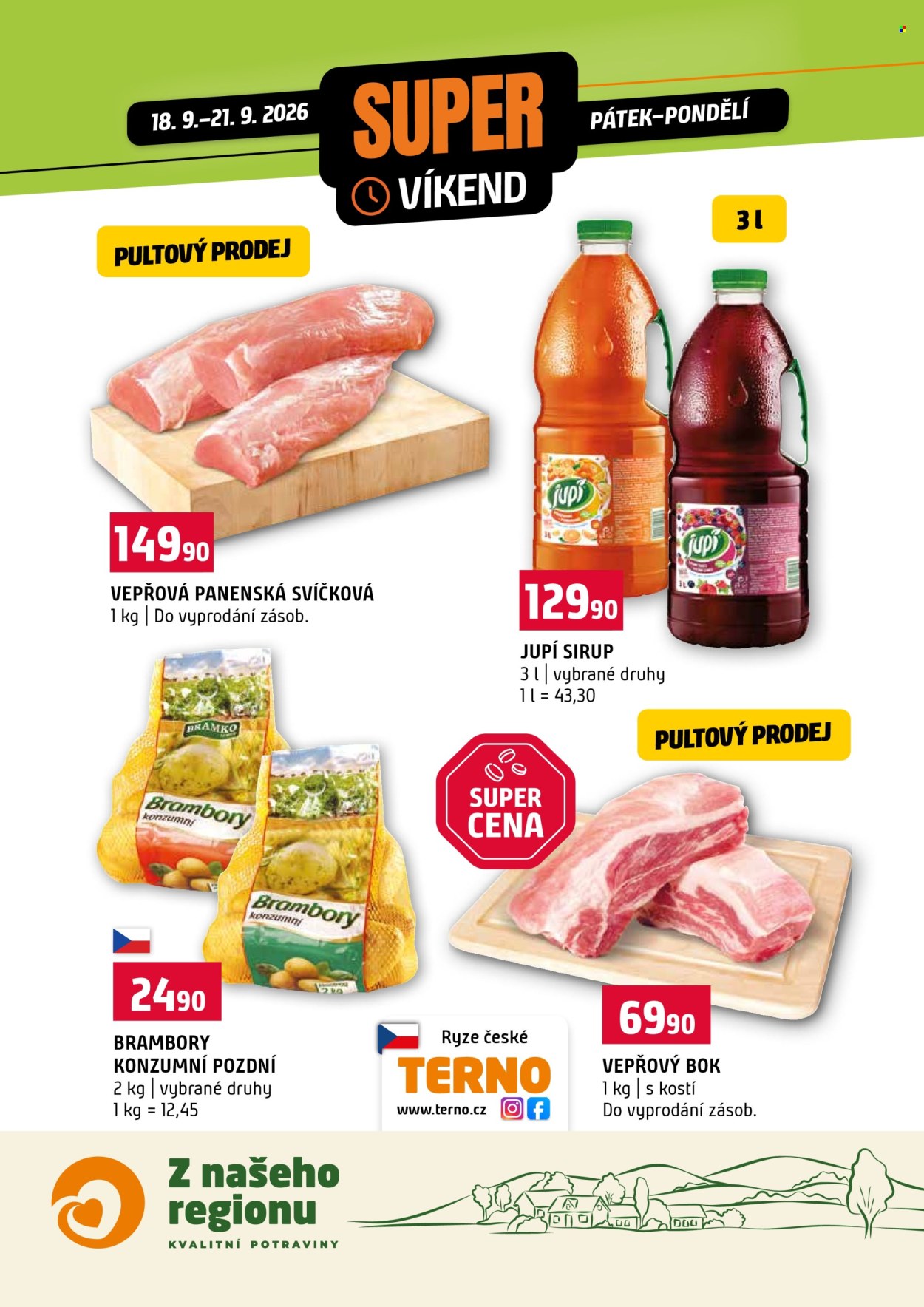 Leták coop TERNO - 18. 9. 2026 - 21. 9. 2026. Strana 1