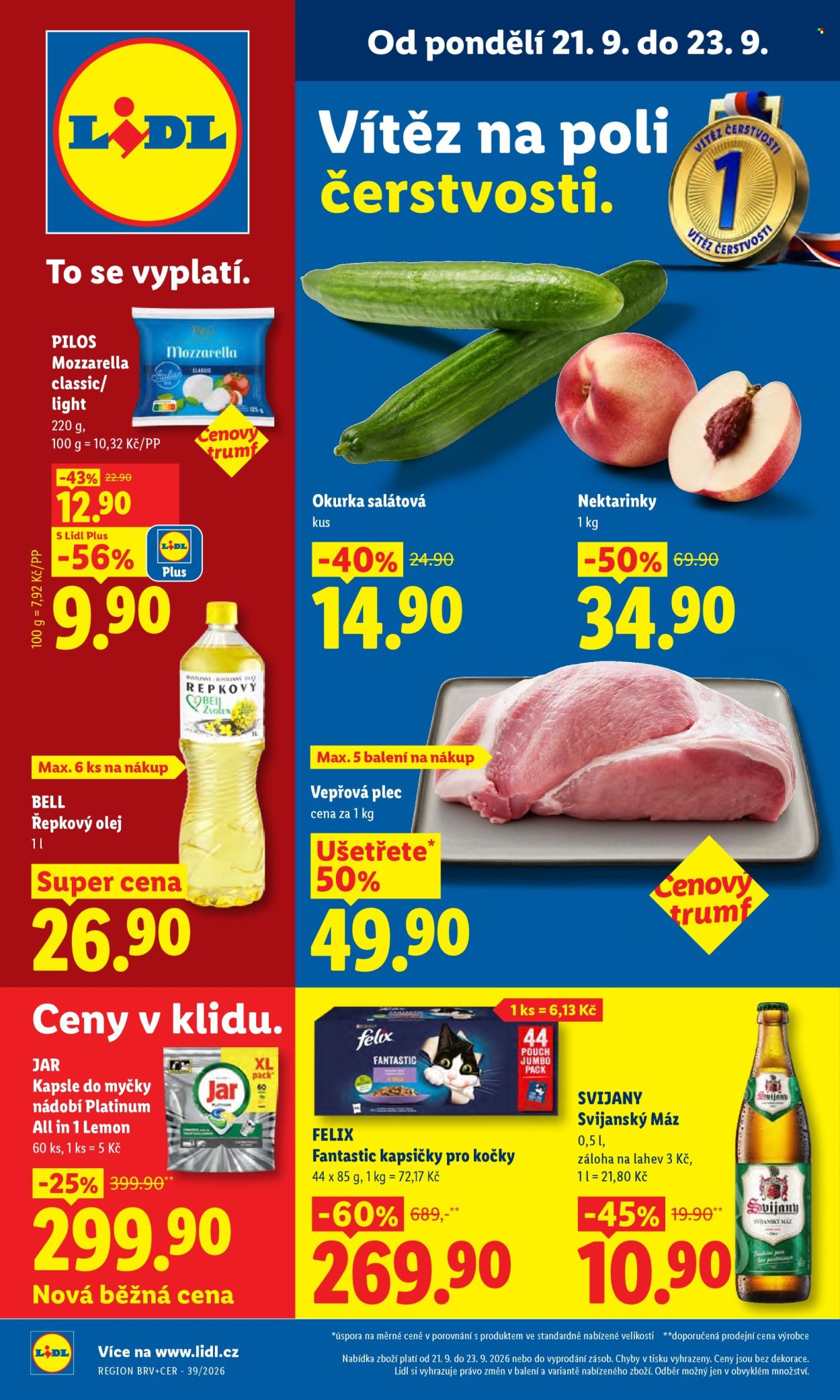 Leták Lidl - 21. 9. 2026 - 23. 9. 2026. Strana 1