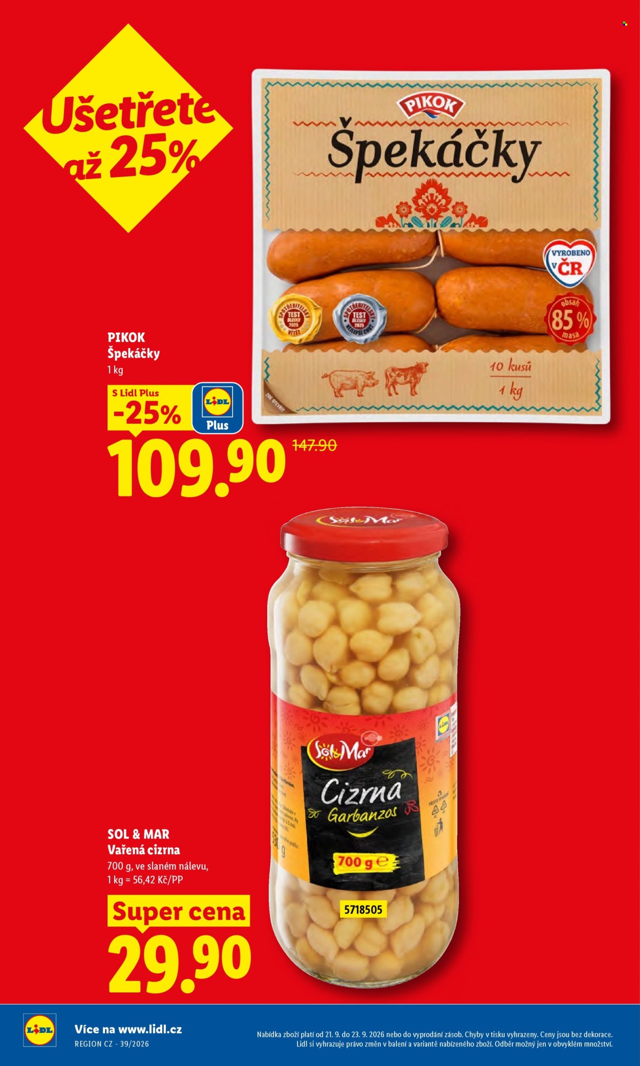 Leták Lidl - 21. 9. 2026 - 23. 9. 2026. Strana 10