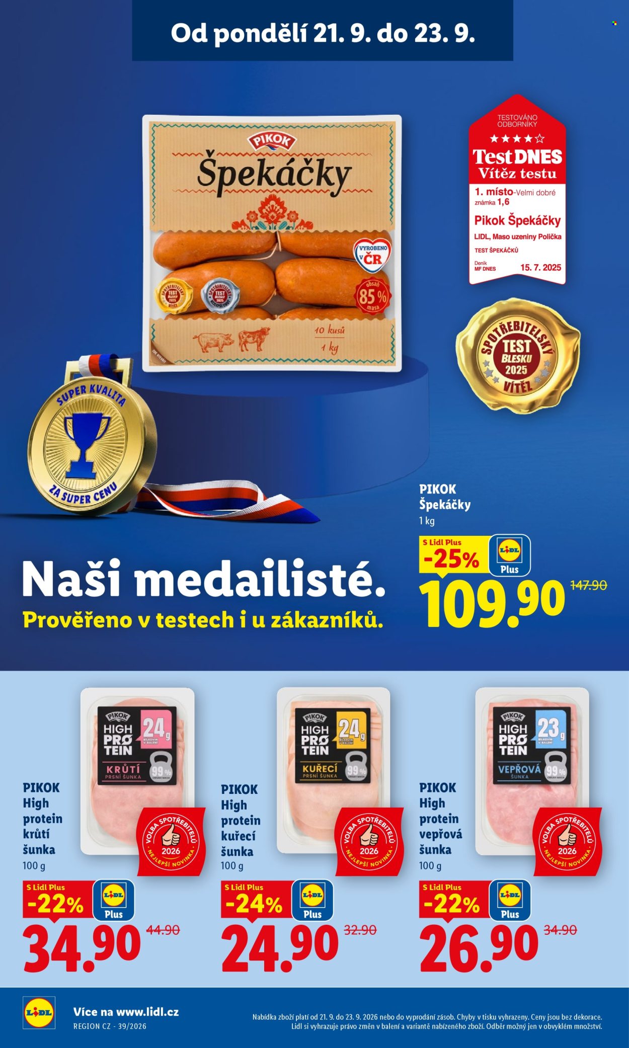 Leták Lidl - 21. 9. 2026 - 23. 9. 2026. Strana 18
