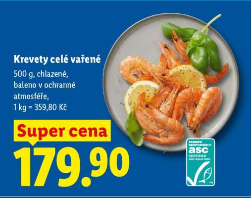 KREVETY CELÉ VAŘENÉ
