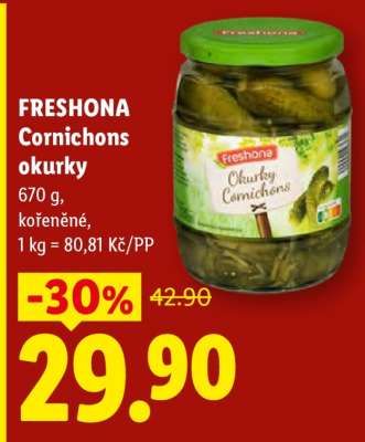 FRESHONA Cornichons okurky