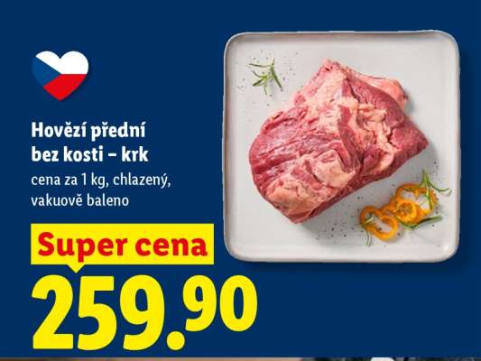 Hovězí přední bez kosti – krk