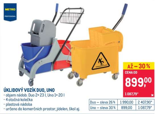 ÚKLIDOVÝ VOZÍK DUO, UNO