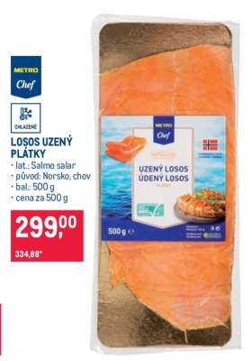 Losos uzený plátky
